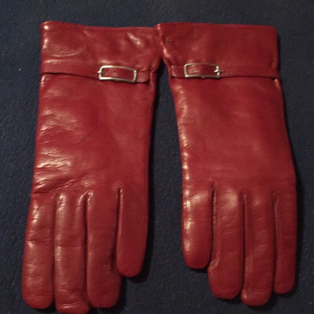Coach leather gloves